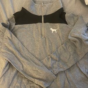Pink brand grey Quarter Zip